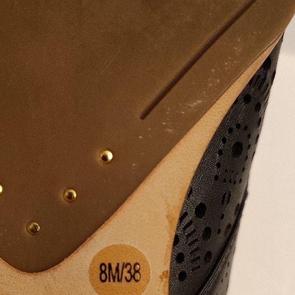 Louise et Cie Black Perforated Leather Cut Outs Oxfords - Picture 9 of 10